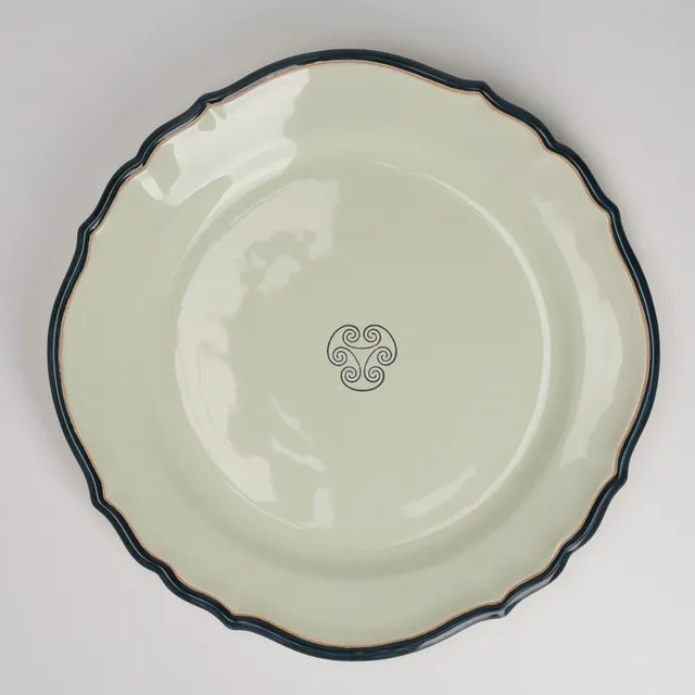 Cerasarda Arte della Tavola Monogram Velluto Botanico segnaposto ceramica